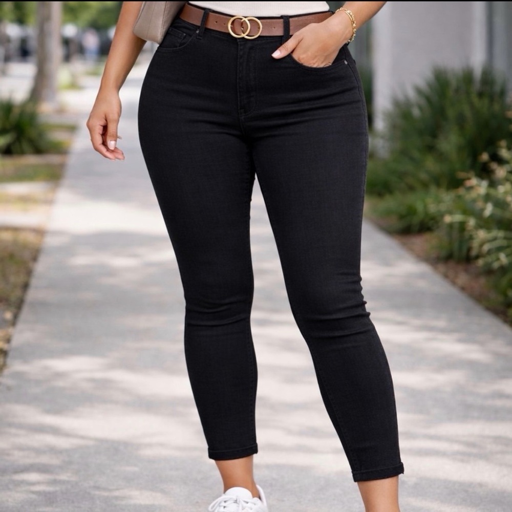 DL1961 Jeans Womens 29 Black Ankle Skinny NINA Biker Rocker Academia Concert